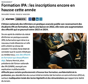 Formation IPA : les inscriptions encore en hausse cette année