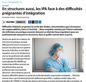 En structures aussi, les IPA face à des difficultés prégnantes d'intégration