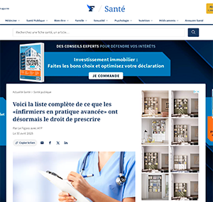 Voici la liste complète de ce que les «infirmiers en pratique avancée» ont désormais le droit de prescrire